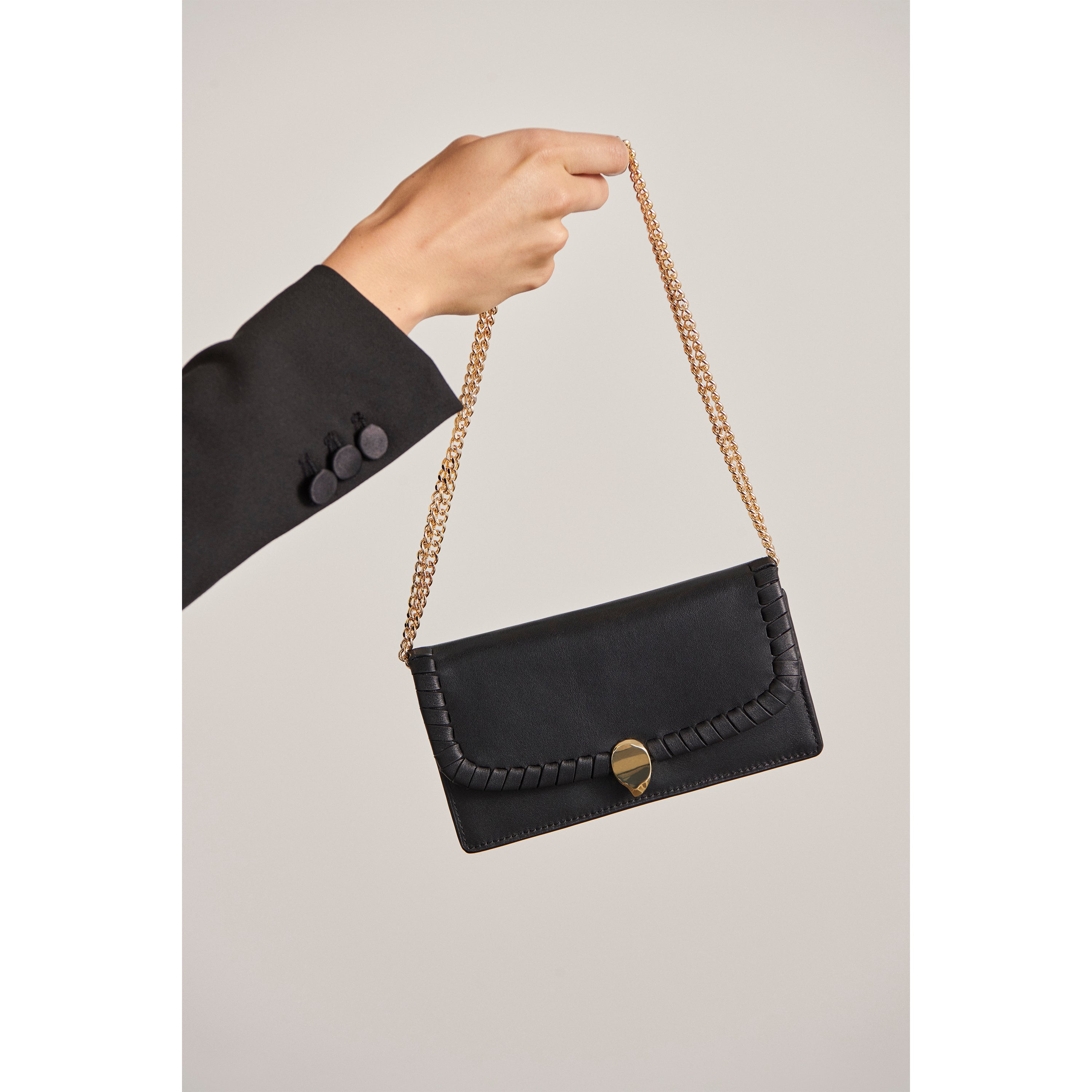 Blisse Wallet Clutch with Chain in Black Helen Kaminski AU