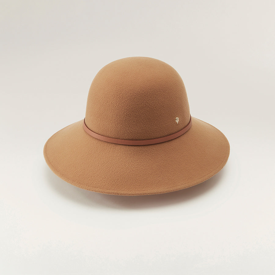 Alto 9 Wool Felt Round Crown Hat Camel Helen Kaminski AU