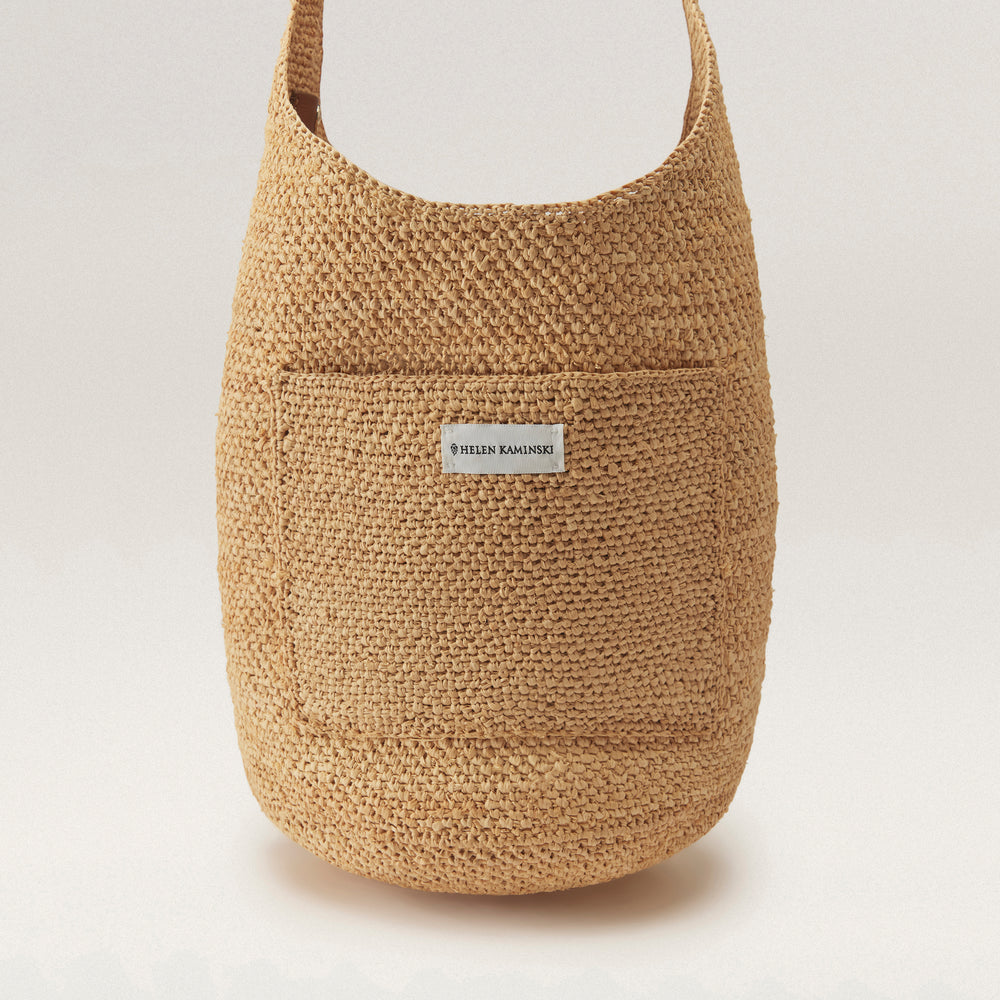 Carillo Raffia Sac Shoulder Bag in Natural Tan Helen Kaminski AU