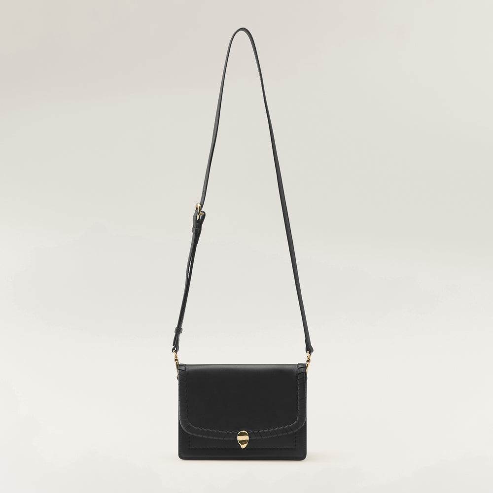 Dauphine Crossbody Bag with Strap in Black - Helen Kaminski AU