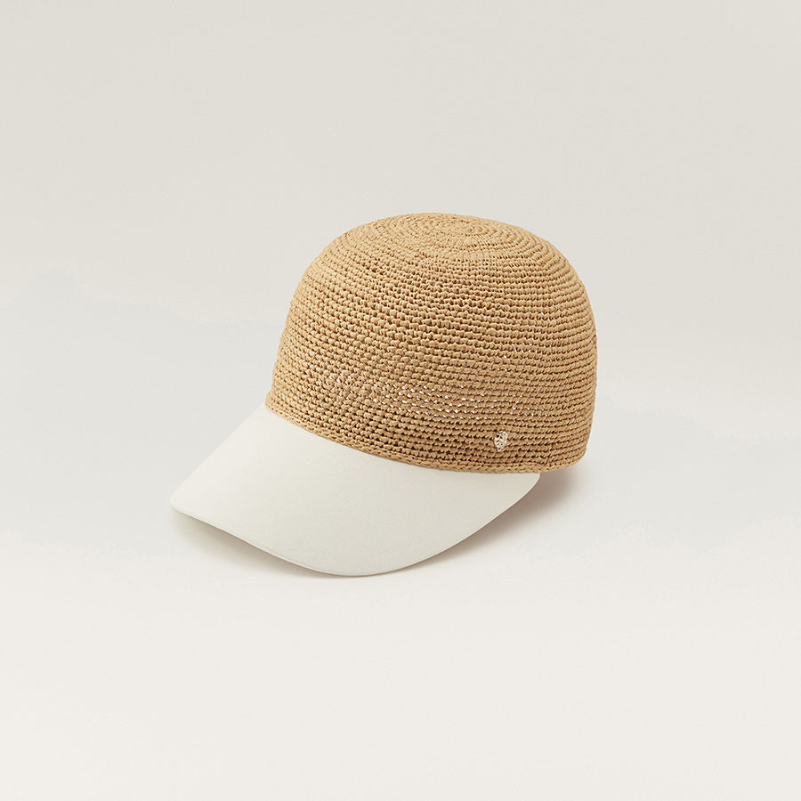 Vivette Baseball Cap in Natural Off White - Helen Kaminski AU