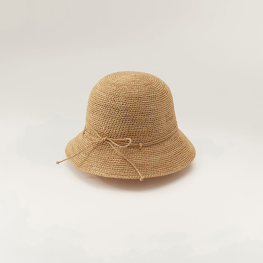 Rosie Round Crown Cloche Natural - Helen Kaminski AU